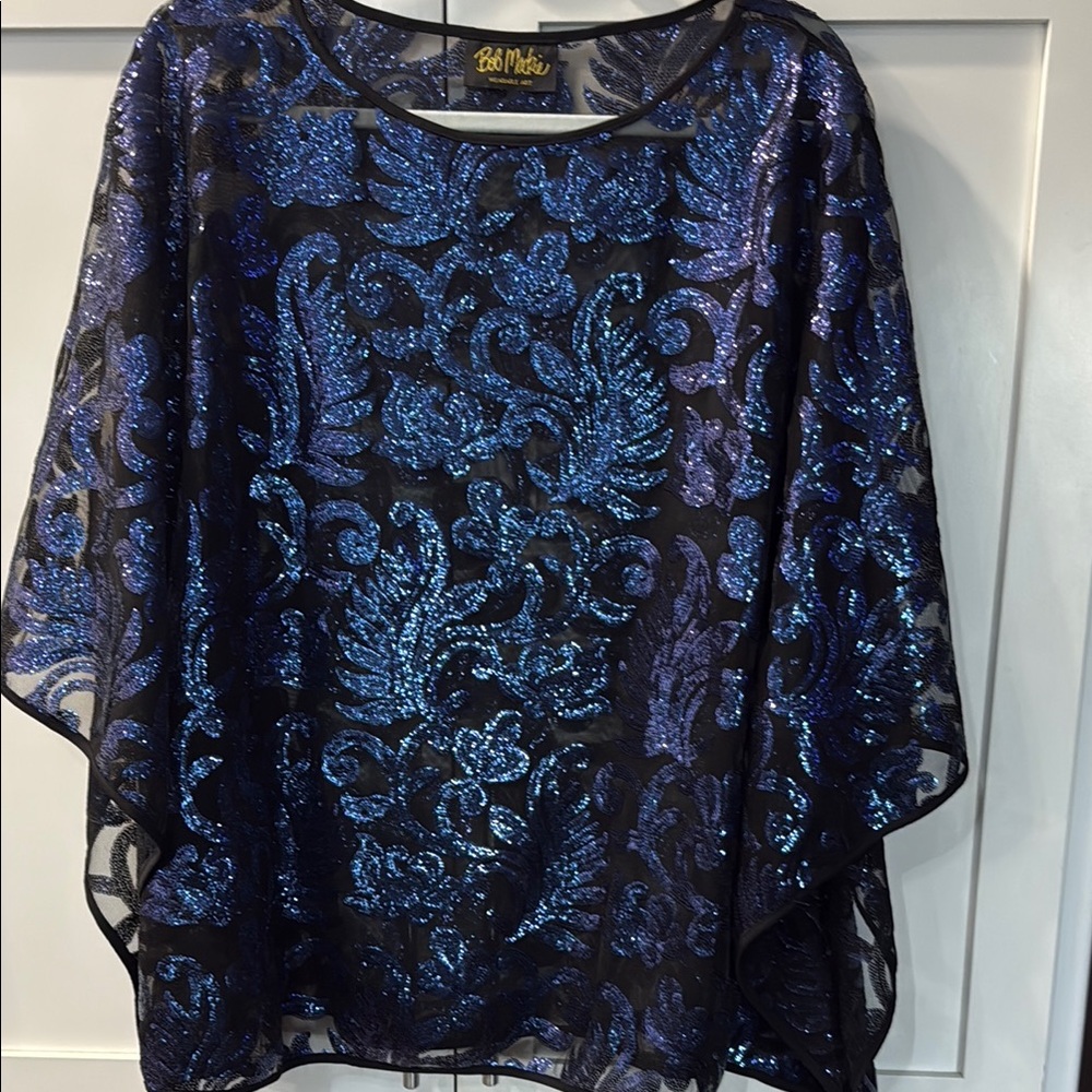 Bob Mackie sequenced poncho